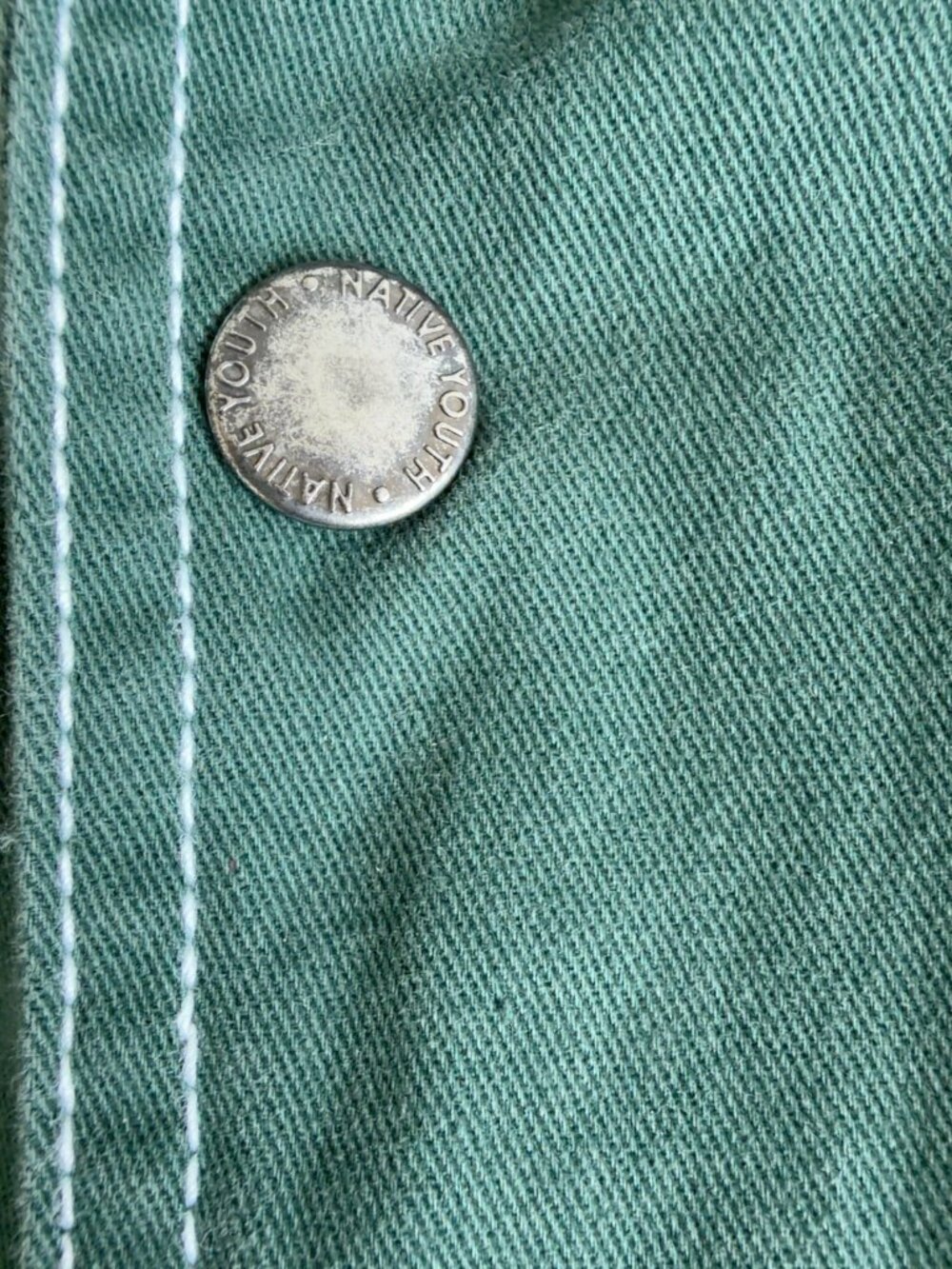 Native Youth Green Contrast Stitch Coach Jacket — Size L - Picture 7 of 10